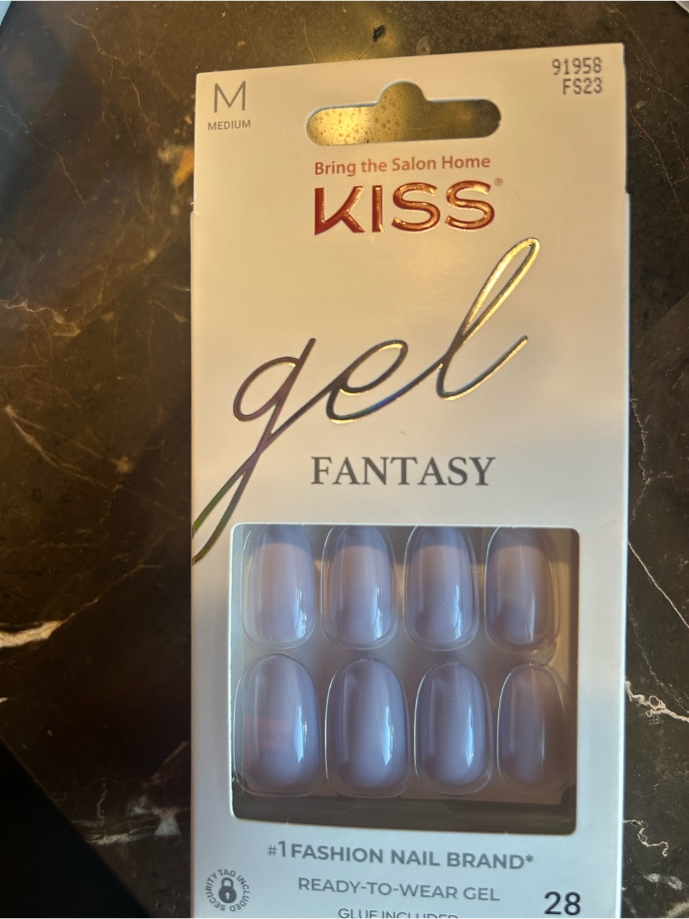 Kiss Press-On Nails — Soft Lavender Gloss